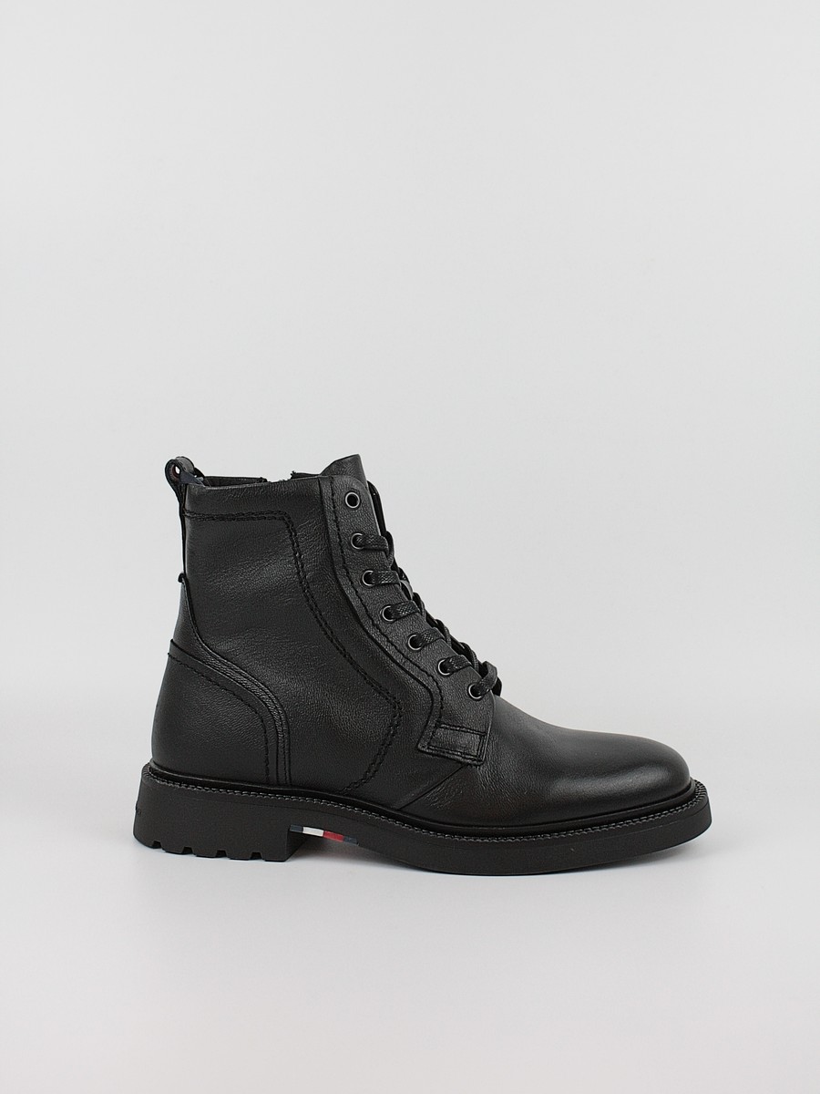 Ανδρικά Μποτάκια Tommy Hilfiger Hilfiger Comfort Lwt Lth Boot FM0FM05183-BDS Μαύρο