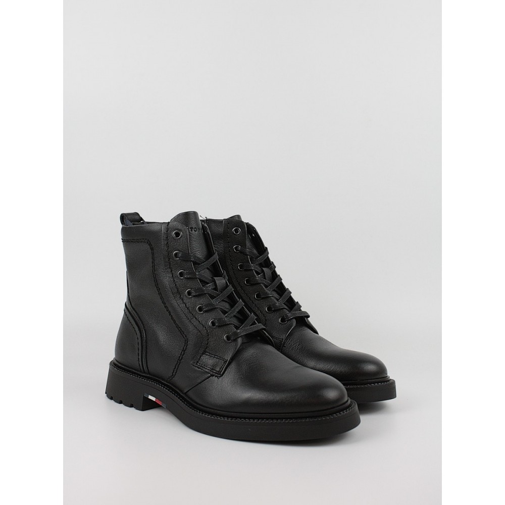 Ανδρικά Μποτάκια Tommy Hilfiger Hilfiger Comfort Lwt Lth Boot FM0FM05183-BDS Μαύρο