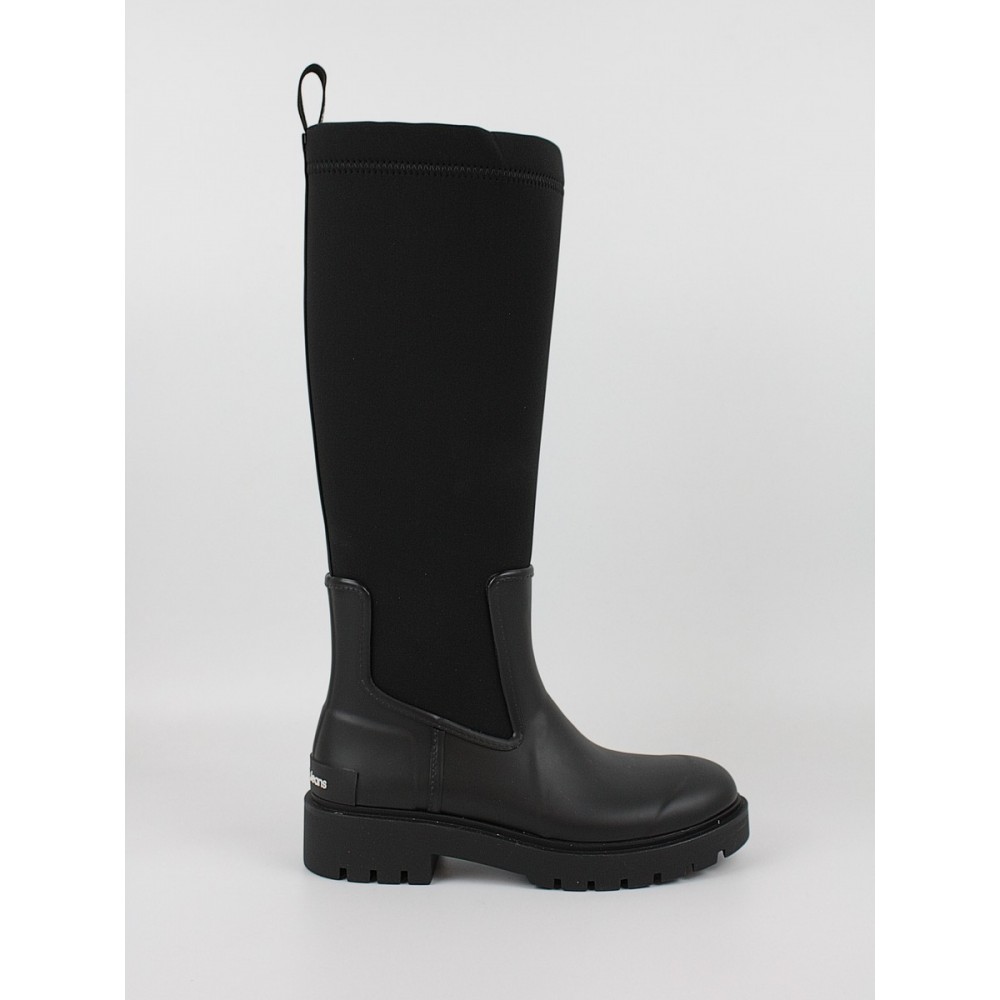 Γυναικεία Μπότα Calvin KLein High Rainboot Neopren YW0YW00838-BDS Μαύρο