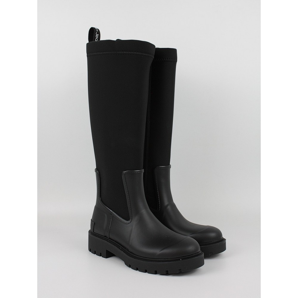 Γυναικεία Μπότα Calvin KLein High Rainboot Neopren YW0YW00838-BDS Μαύρο