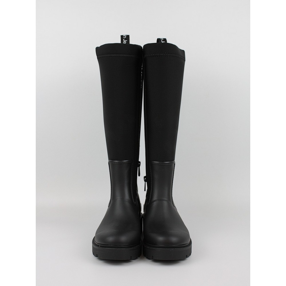 Γυναικεία Μπότα Calvin KLein High Rainboot Neopren YW0YW00838-BDS Μαύρο