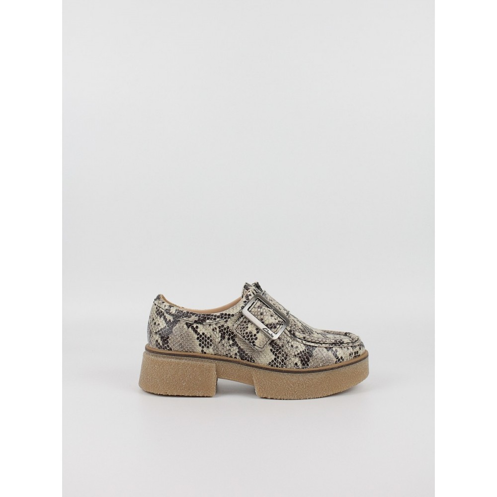 Women Moc Clarks Linoso Monk26178680 Grey Snake