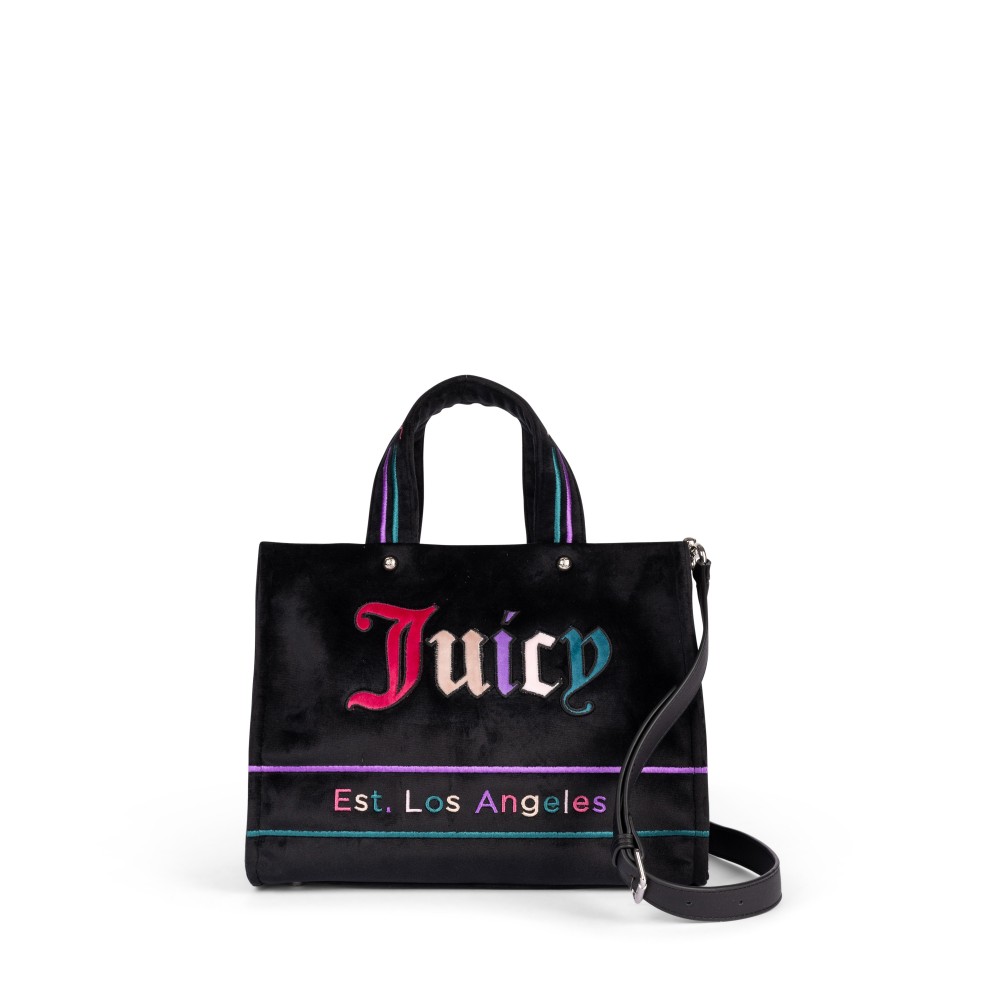 Γυναικεία Τσάντα Juicy Couture Iris Velvet M.Shopper BIJIR6522WTV-M06 Μαύρη