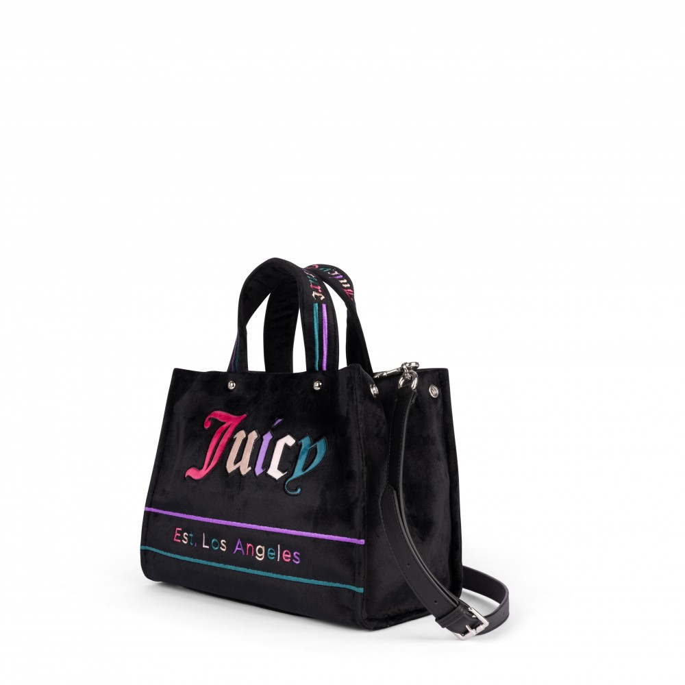 Γυναικεία Τσάντα Juicy Couture Iris Velvet M.Shopper BIJIR6522WTV-M06 Μαύρη