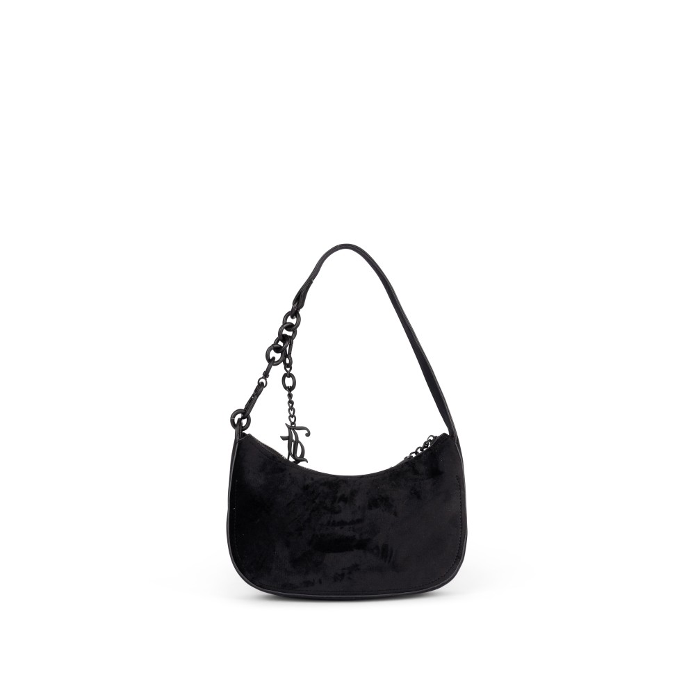 Γυναικεία Τσάντα Juicy Couture Jasmine Small Hobo Velvet BIJJM6335W5S-000 Μαύρη