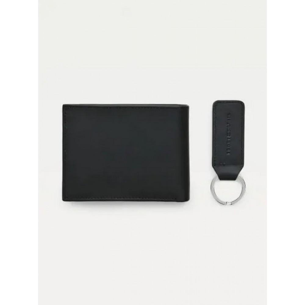 Tommy Hilfiger Gp Eton CcAnd Coin Pocket Keyfob Wallet And Keyfob Set AM0AM07931-BDS Black