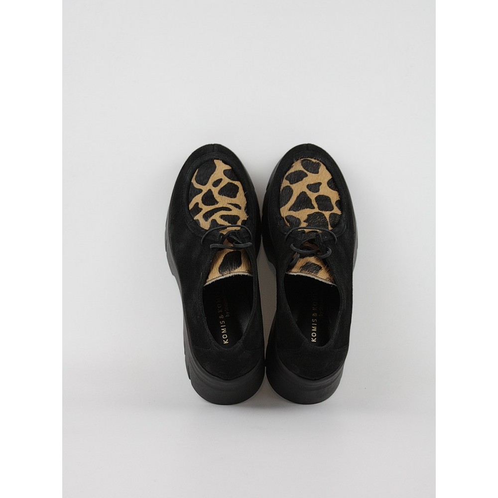 Γυναικεία Loafers Komis-Komis A2503 Μαύρο Giraffe