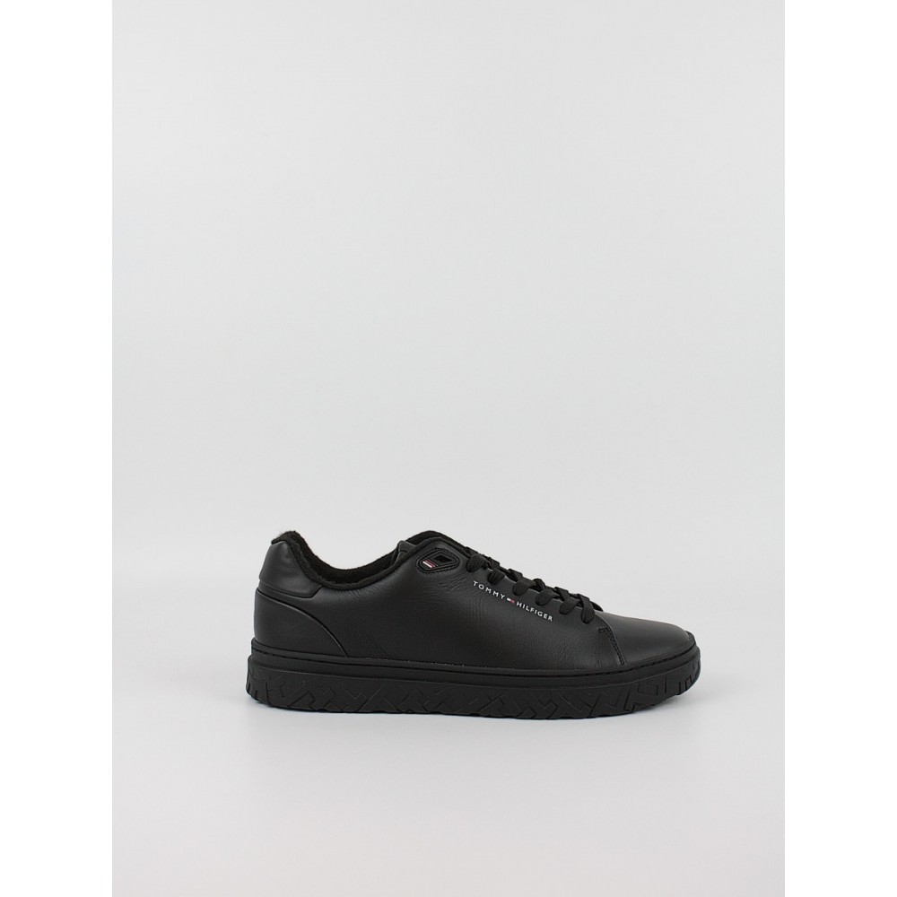 Ανδρικά Sneaker Tommy Hilfiger Court Thick Cupsole Leather FM0FM05208-BDS Μαύρο