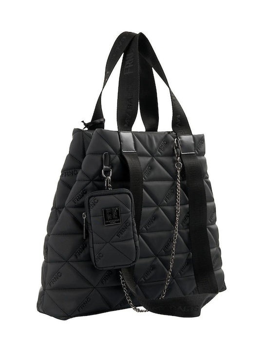 Women Shoulder Bag FRNC 4118 BLK Black