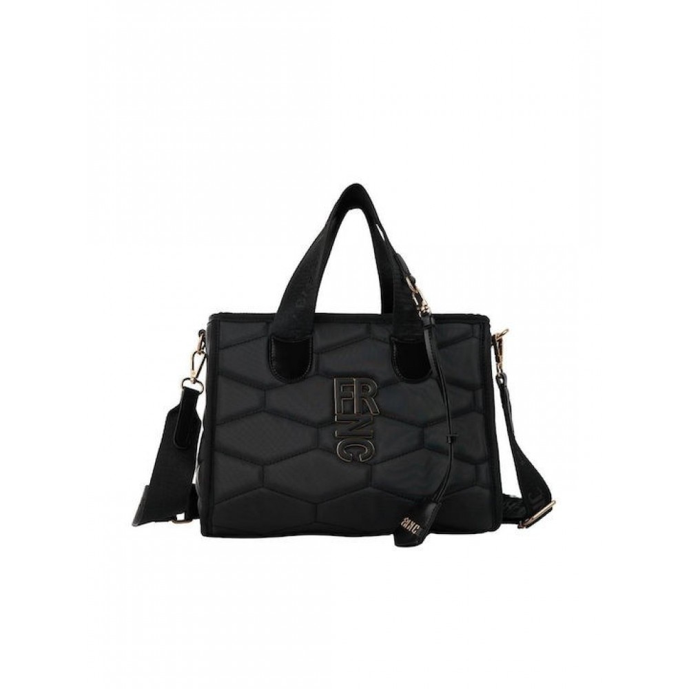 Women's Shoulder Bag FRNC 4946 BLK Black