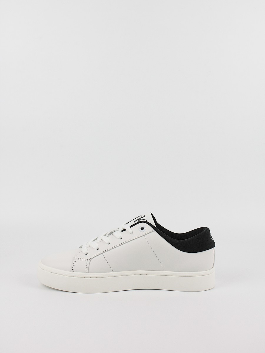 Women Sneaker Calvin KLein Classic Cupsole Low Lace Up Lth Wn YW0YW01444-0GM White