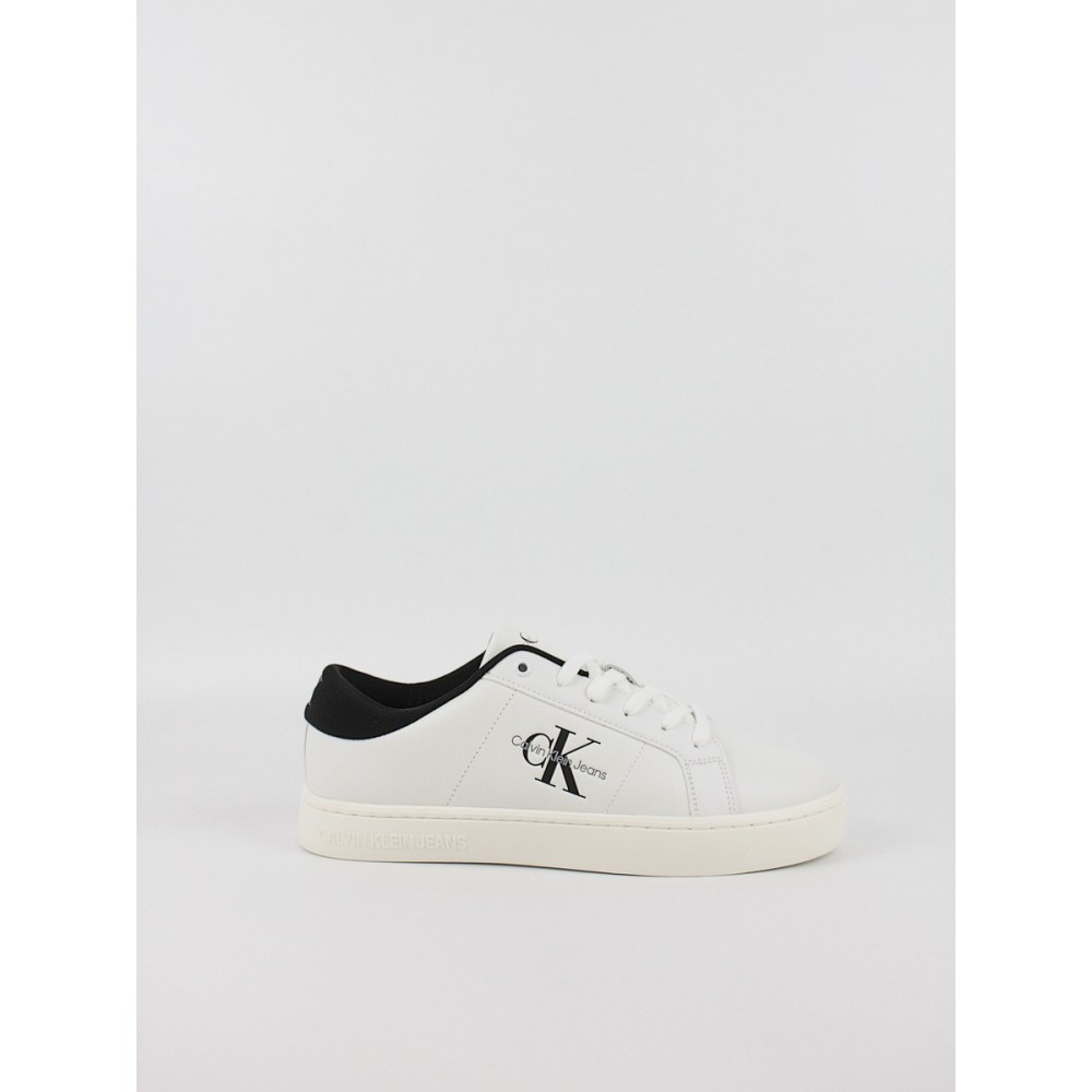 Men Sneaker Calvin KLein Classic Cupsole Low Lace up Lth YM0YM00864-01W White