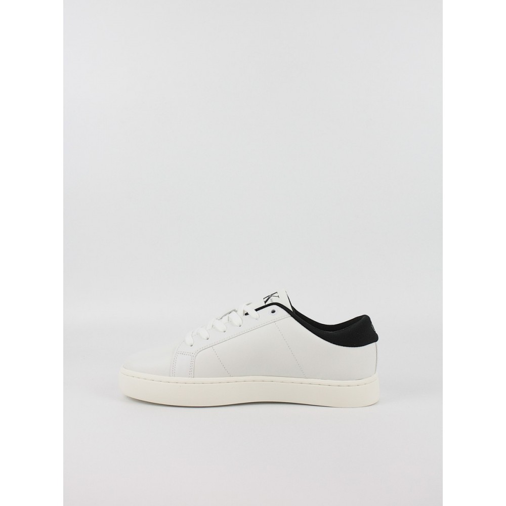 Men Sneaker Calvin KLein Classic Cupsole Low Lace up Lth YM0YM00864-01W White