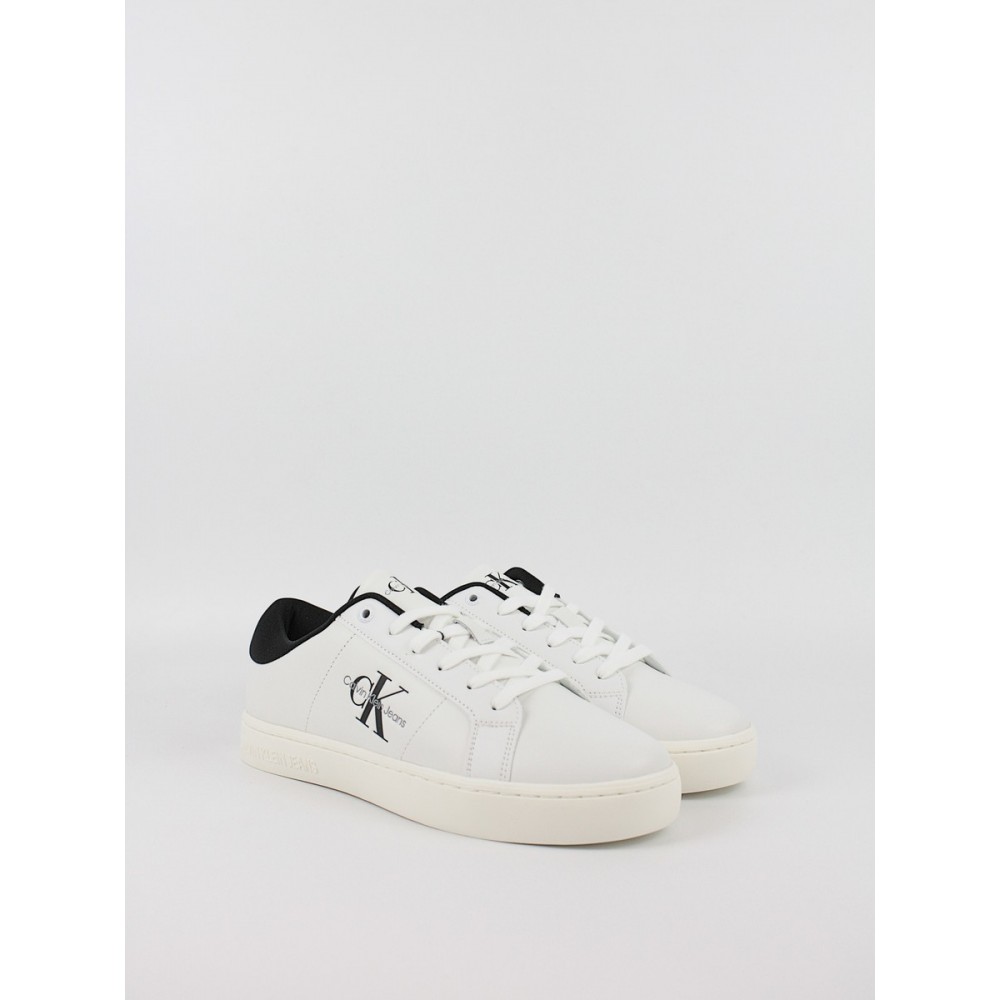 Men Sneaker Calvin KLein Classic Cupsole Low Lace up Lth YM0YM00864-01W White