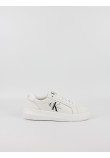 Women Sneaker Calvin KLein Chunky Cupsole Mono Lth Wn YW0YW00823-YBR White