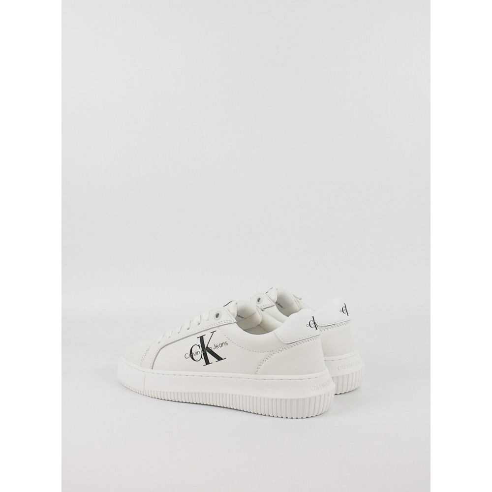 Women Sneaker Calvin KLein Chunky Cupsole Mono Lth Wn YW0YW00823-YBR White