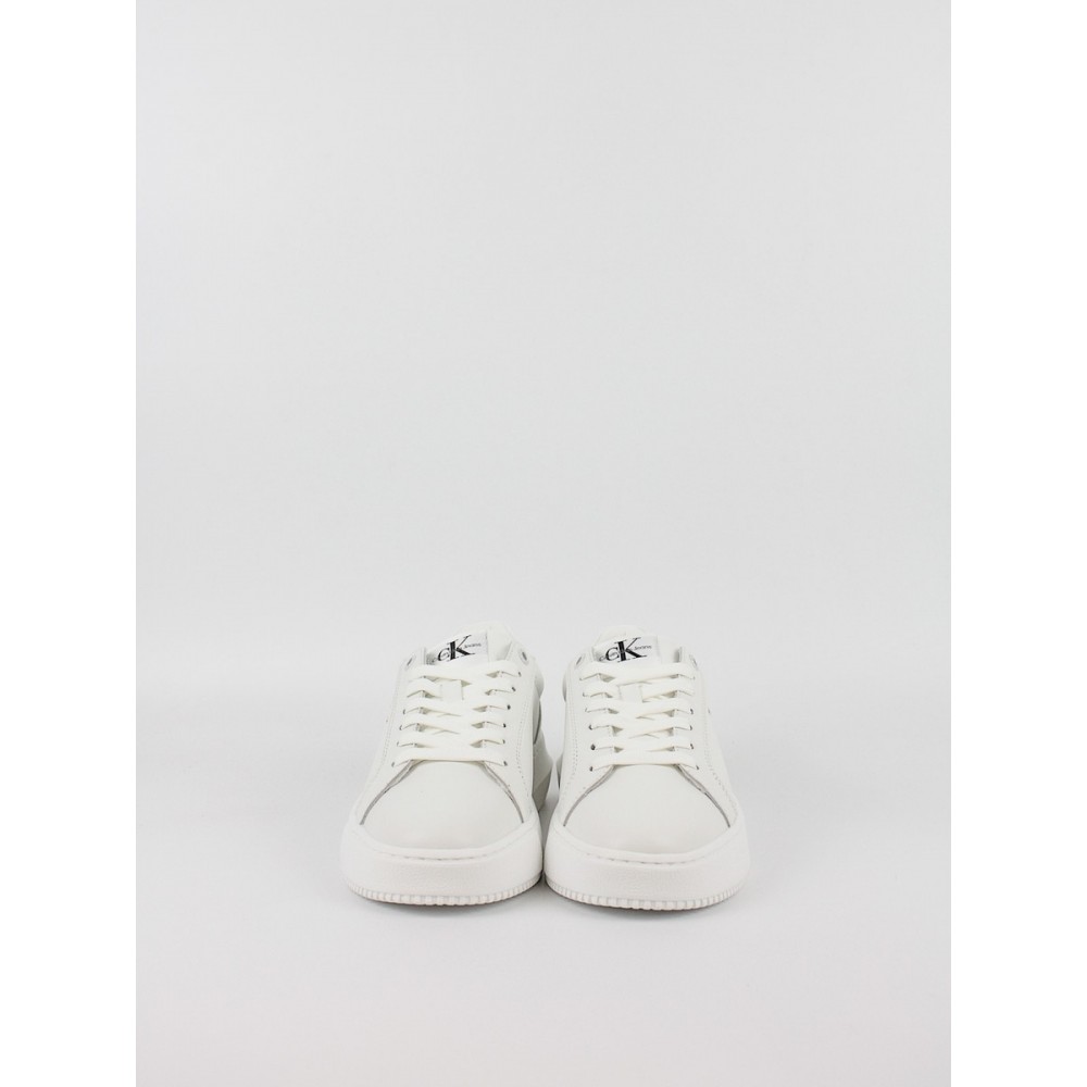 Women Sneaker Calvin KLein Chunky Cupsole Mono Lth Wn YW0YW00823-YBR White