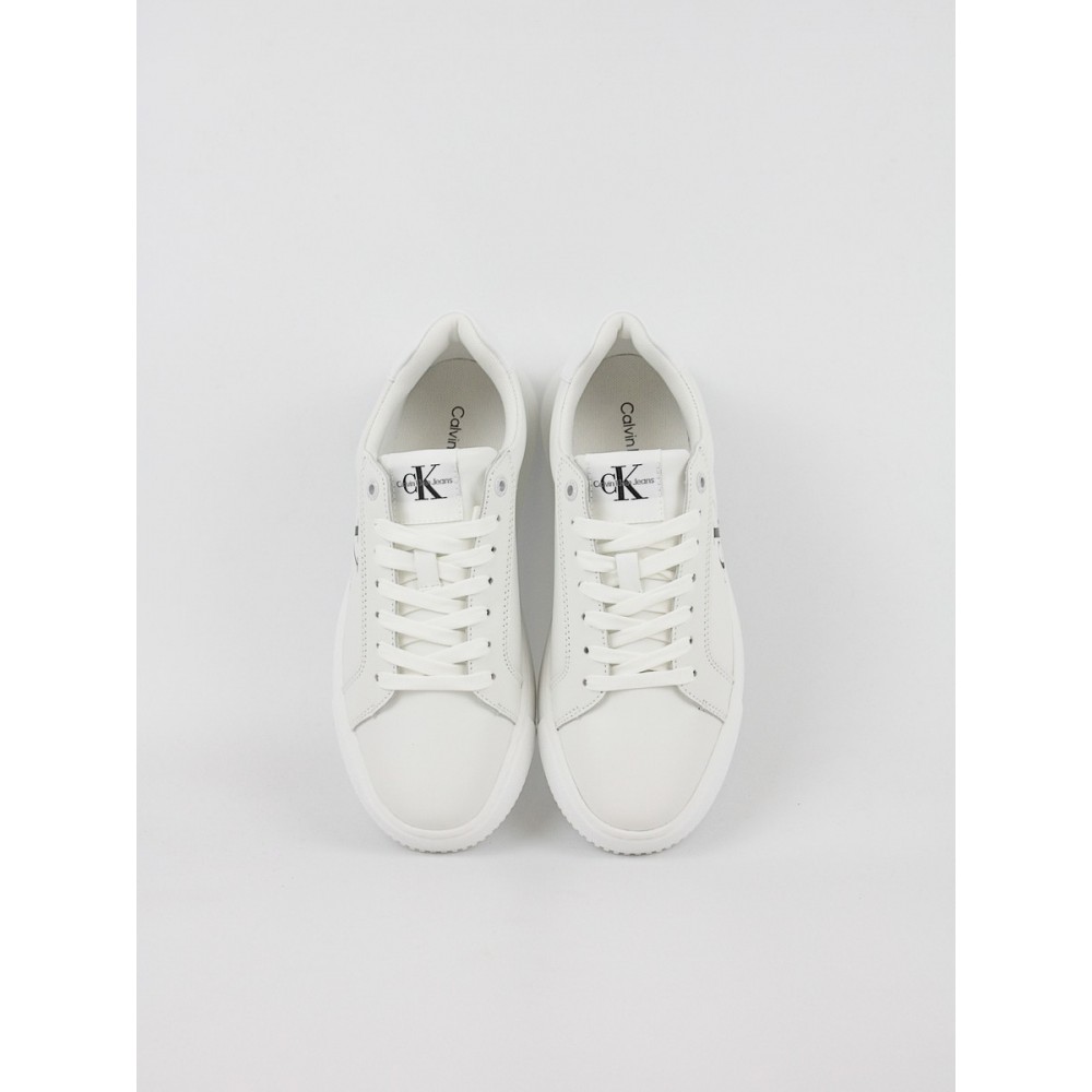 Women Sneaker Calvin KLein Chunky Cupsole Mono Lth Wn YW0YW00823-YBR White