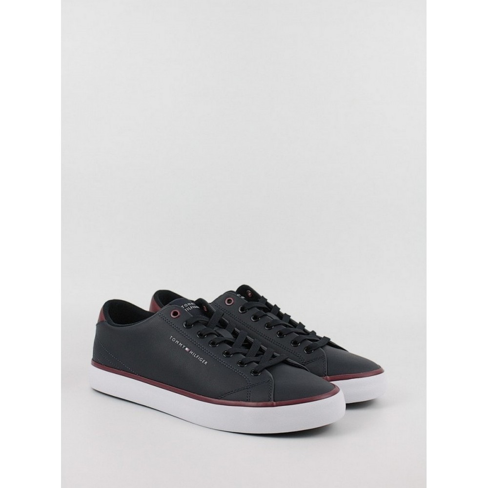 Ανδρικά Sneaker Tommy Hilfiger Th Hi Vulk Core Low Letaher FM0FM05041-DW5 Μπλε