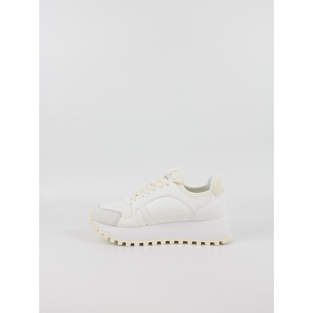 Women Sneaker Calvin KLein Runner Low Laceup Mix NBS YW0YW01642-0LD White