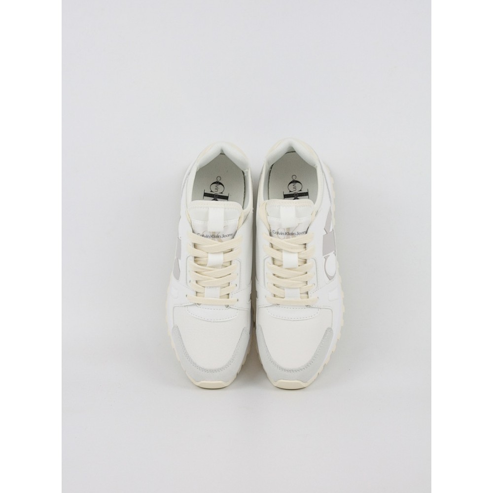 Women Sneaker Calvin KLein Runner Low Laceup Mix NBS YW0YW01642-0LD White