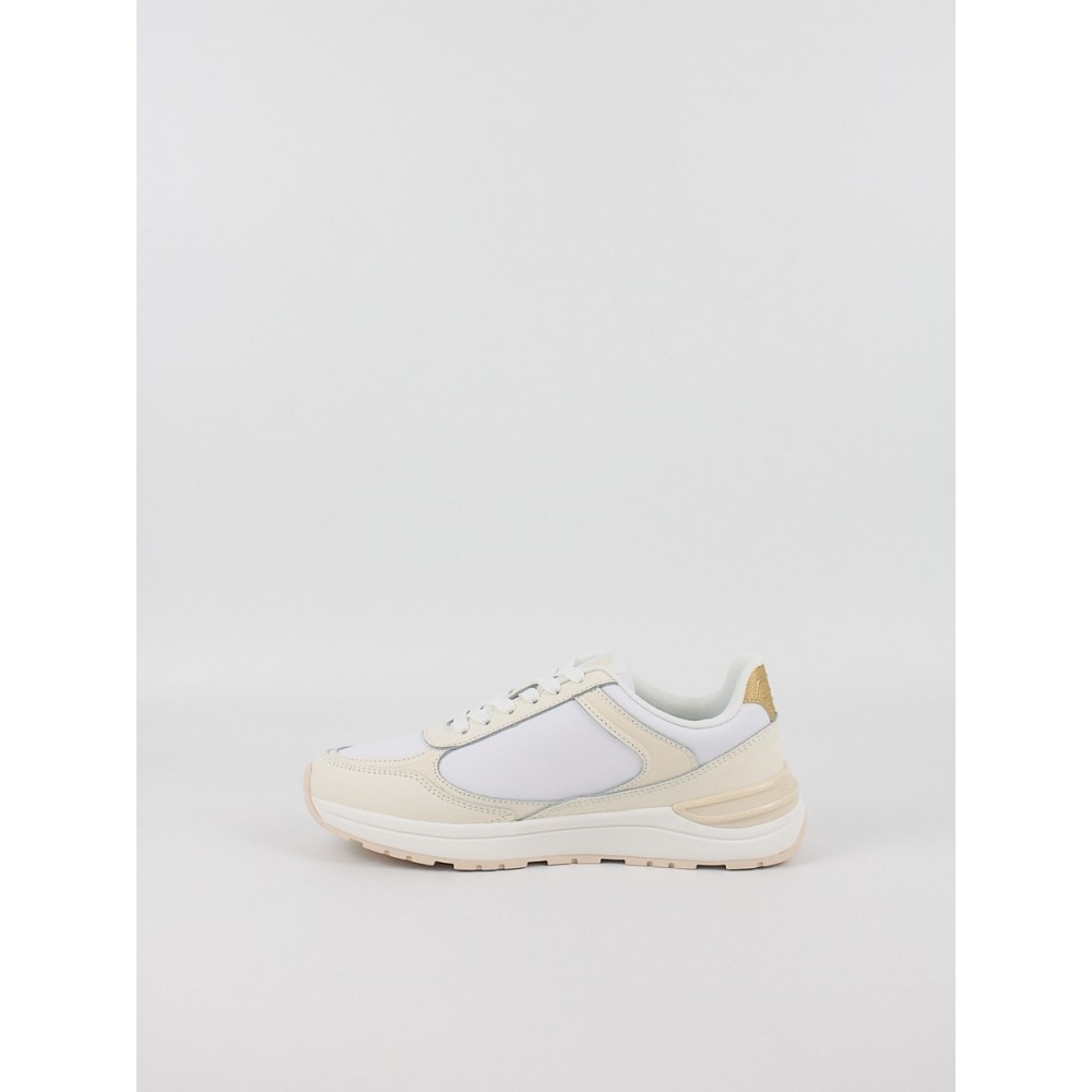 Women Sneaker Tommy Hilfiger Casual Fashion Runner Lthr FW0FW08325-0K4 White