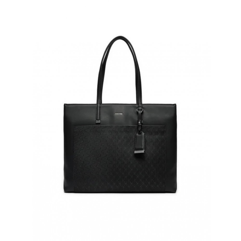 Γυναικεία Τσάντα Calvin Klein Ck Must Medium Shopper Mono K60K612774-0GJ Μαύρη