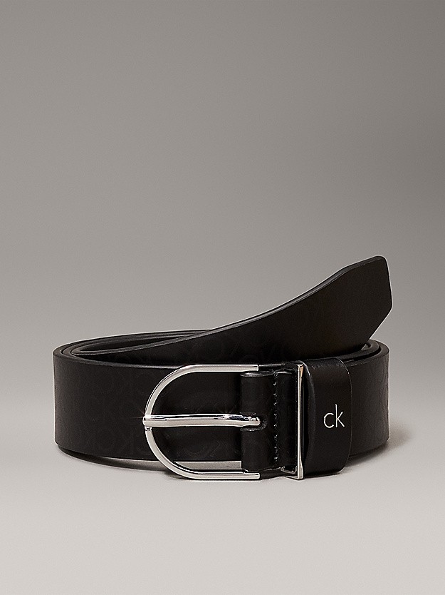 Γυναικεία Ζώνη Calvin Klein Ck Metal Loop Rnd Bckle 3.0 Mono K60K612860-0GJ Μαύρη