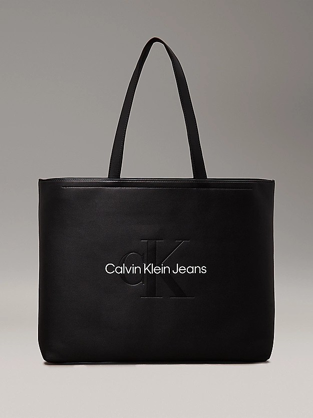 Γυναικεία Τσάντα Calvin Klein Sculpted Slim Tote 34 Mono K60K612222-01R Μαύρη