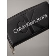 Γυναικείο Πορτοφόλι Calvin Klein Sculpted Zip Around Mono K60K607634-01R Μαύρο