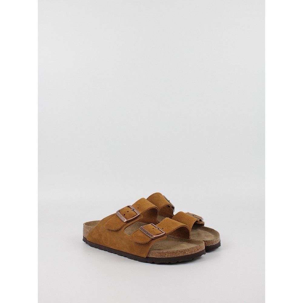 Women\'s Sandals Birkenstock Arizona Soft Footbed Sfb Narrow 1009527 Light Tan