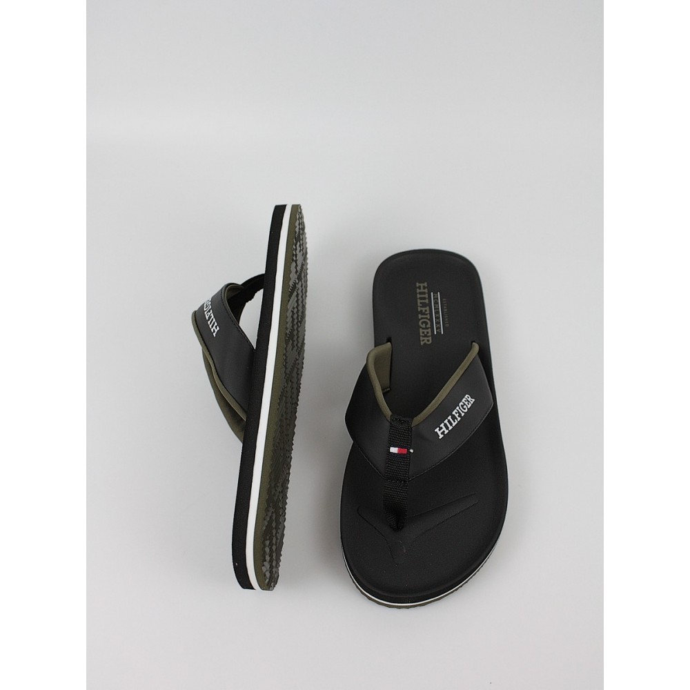 Men's Flip Flops Tommy Hilfiger Padded Comfort Hilfiger B Sandal FM0FM05440-BDS Black