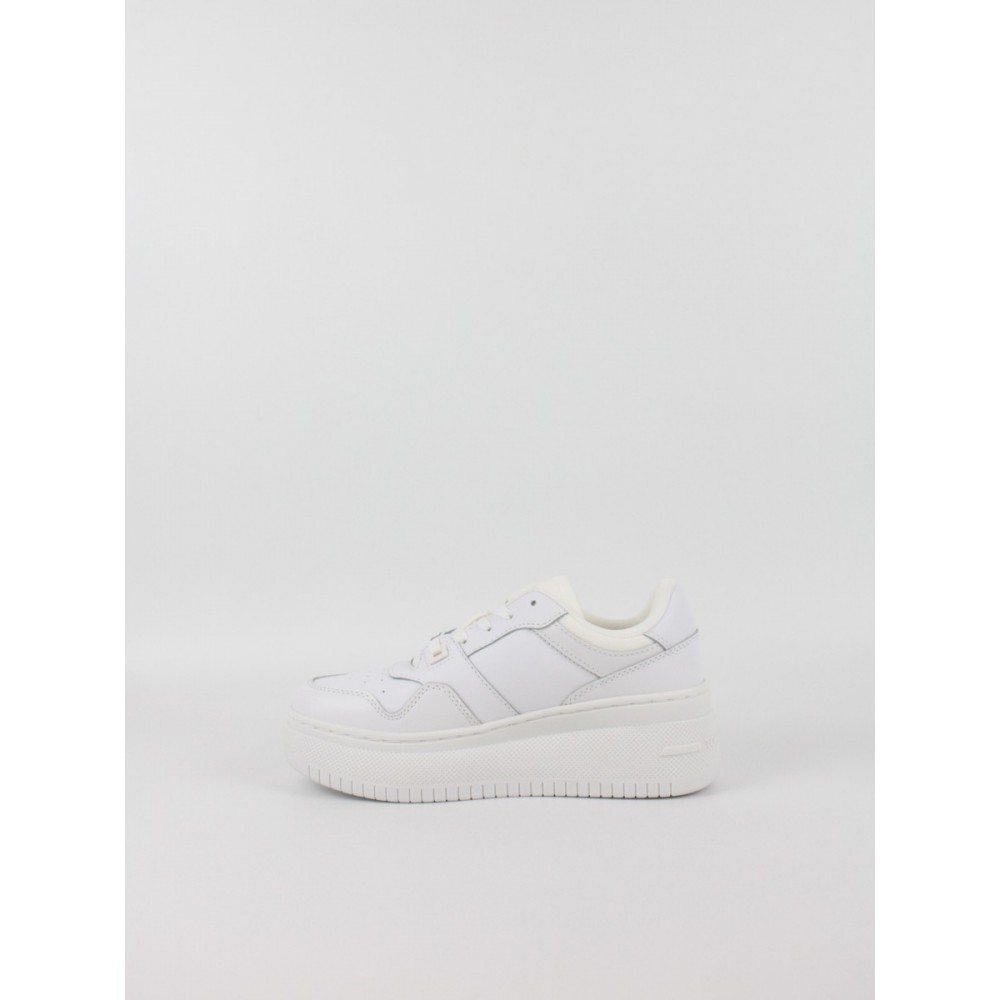 Women Sneaker Tommy Hilfiger TjwRetro Basket Flatform Ess EN0EN02506-YBS White