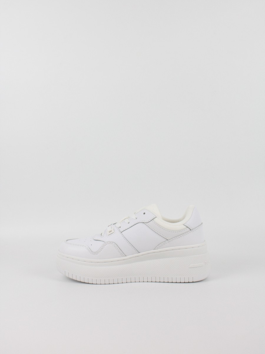 Women Sneaker Tommy Hilfiger TjwRetro Basket Flatform Ess EN0EN02506-YBS White