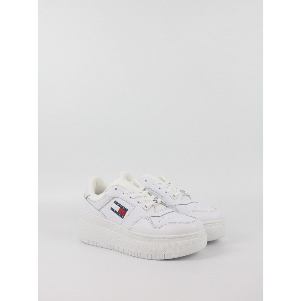 Women Sneaker Tommy Hilfiger TjwRetro Basket Flatform Ess EN0EN02506-YBS White