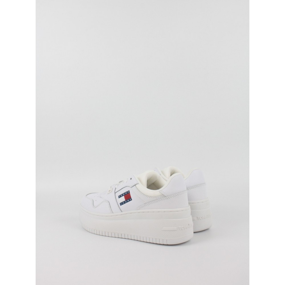 Women Sneaker Tommy Hilfiger TjwRetro Basket Flatform Ess EN0EN02506-YBS White