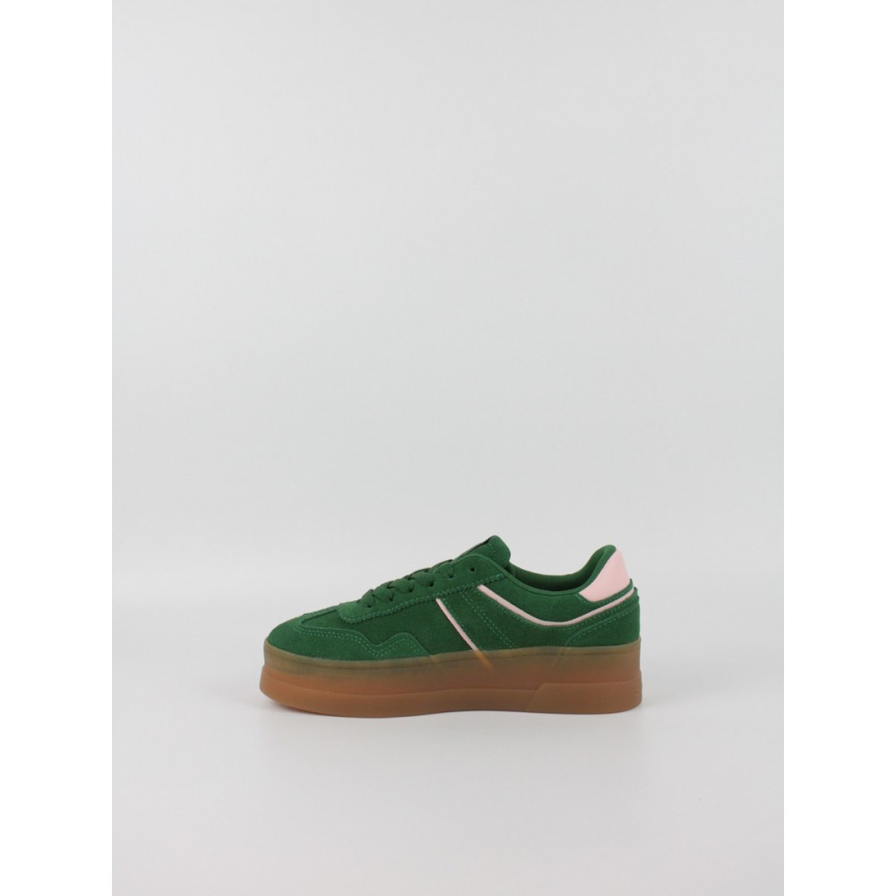 Women Sneaker Tommy Hilfiger The Greenwich Flatform Suede EN0EN02734-L2P Green