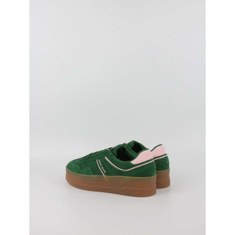 Women Sneaker Tommy Hilfiger The Greenwich Flatform Suede EN0EN02734-L2P Green