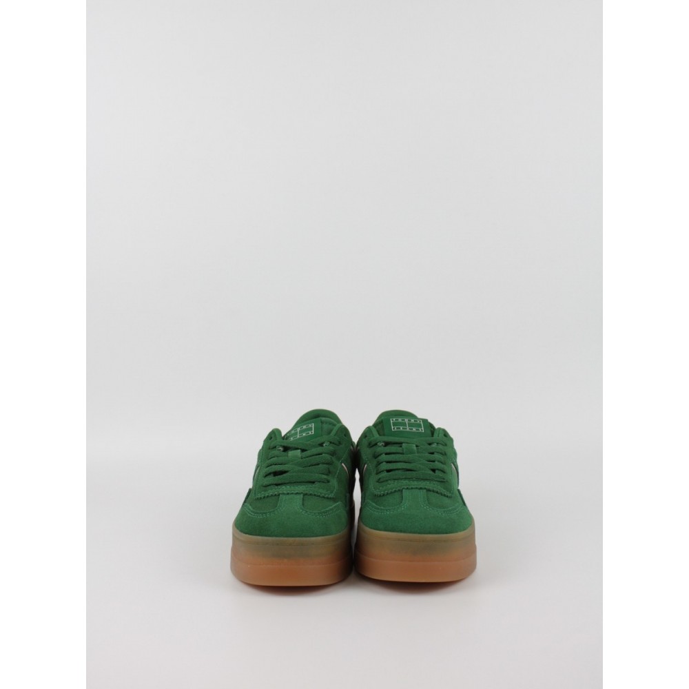 Women Sneaker Tommy Hilfiger The Greenwich Flatform Suede EN0EN02734-L2P Green