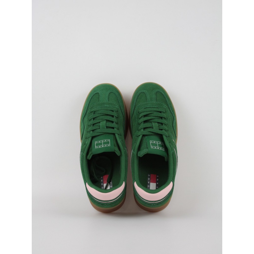 Women Sneaker Tommy Hilfiger The Greenwich Flatform Suede EN0EN02734-L2P Green