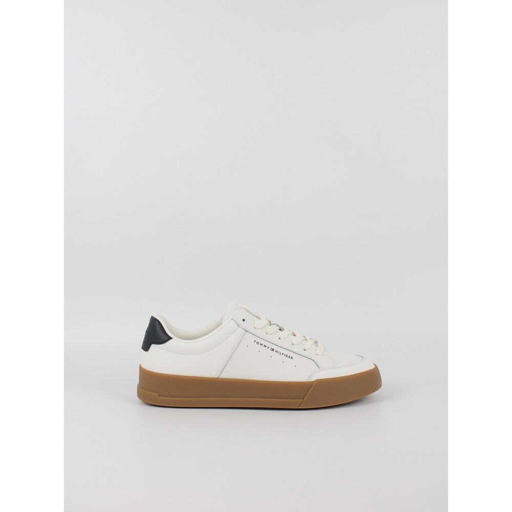 Men Sneaker Tommy Hilfiger Th Court Mix Leather FM0FM05489-YBL White