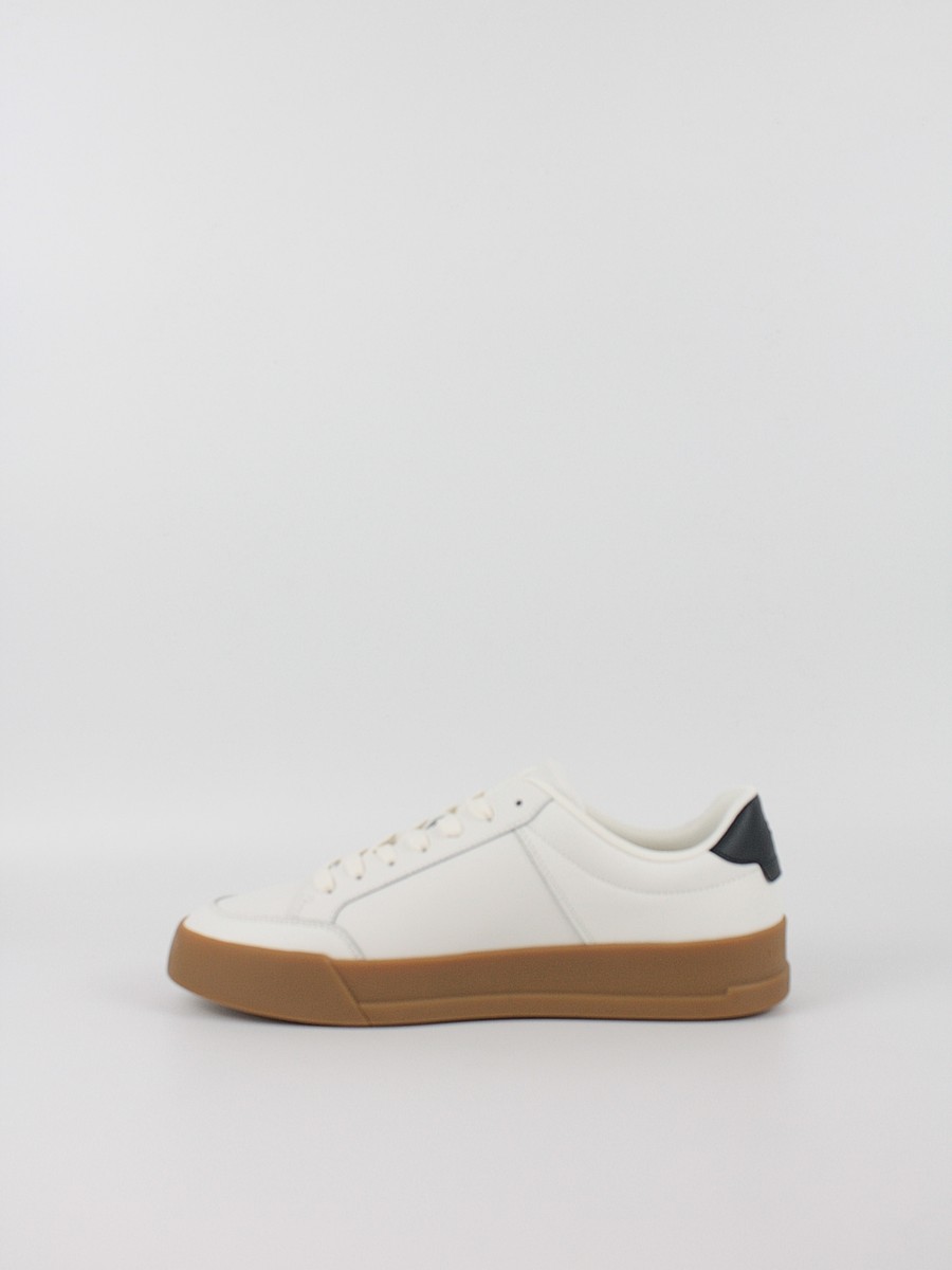 Men Sneaker Tommy Hilfiger Th Court Mix Leather FM0FM05489-YBL White